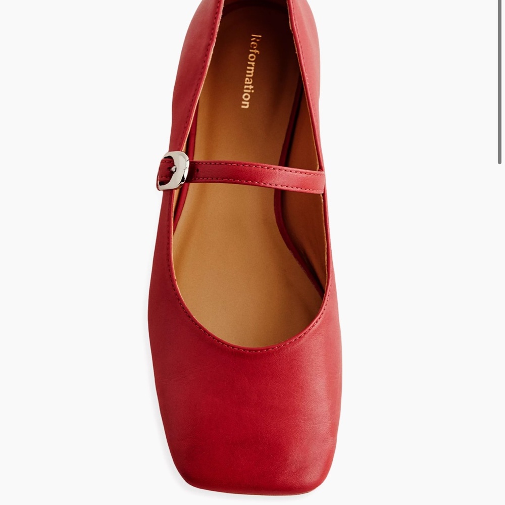 Reformation Women's Red Mary Jane Shoes
